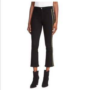 Veronica Beard Carolyn Baby Boot Stripe Crop 27